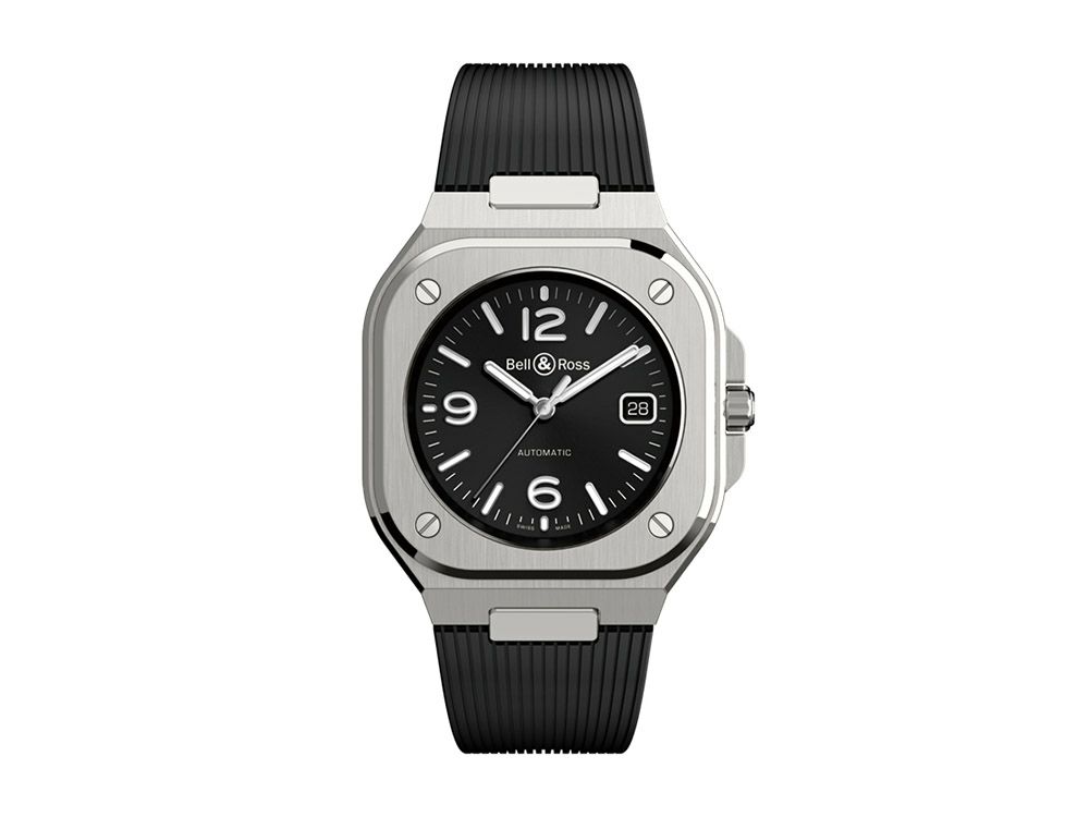 Bell and ross br 05 black steel new arrivals