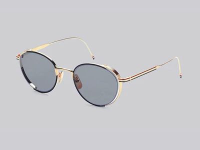 【THOM BROWNE】 TB-106-A-50 ブラックエナメル&12Kゴールドカラー サングラス