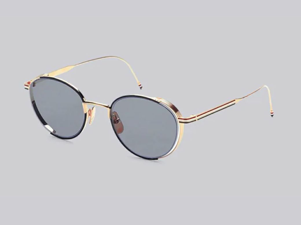 THOM BROWNE】 TB-106-A-50 ブラックエナメル&12Kゴールドカラー 