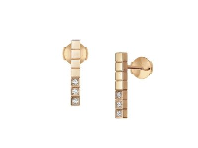【Chopard】アイスキューブ ハーフセット ダイヤモンド ピアス